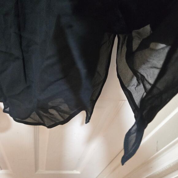 J.Crew Black Chiffon Midi Skirt CF709 Women’s Medium - Picture 6 of 10